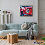 paint by numbers | Red Car Headlight | cars and motos intermediate | FiguredArt