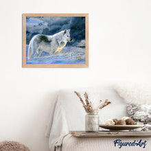 Load image into Gallery viewer, paint by numbers | Lone Wolf in the Snow | advanced animals wolves | FiguredArt