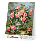 paint by numbers | Flowers in a Pewter Vase | flowers intermediate | FiguredArt