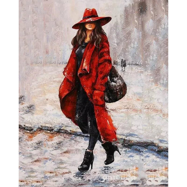 paint by numbers | Woman hands in pockets | advanced romance | FiguredArt