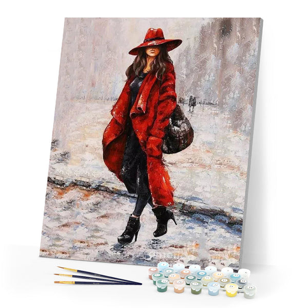 paint by numbers | Woman hands in pockets | advanced romance | FiguredArt
