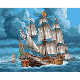 Paint by numbers | Sailboat in the sea | ships and boats intermediate | Figured'Art