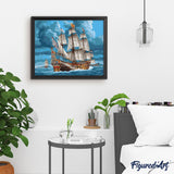 Paint by numbers | Sailboat in the sea | ships and boats intermediate | Figured'Art