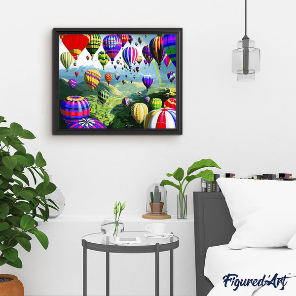 paint by numbers | Hot Air Balloons | easy landscapes | FiguredArt