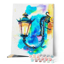 Load image into Gallery viewer, paint by numbers | Retro Wall Lamp | intermediate vintage | FiguredArt