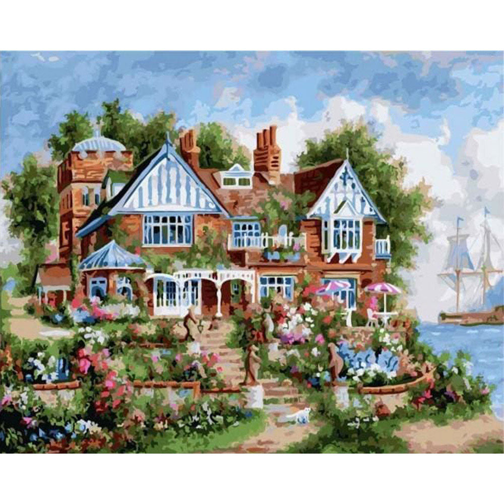 paint by numbers | Seaside house | advanced landscapes | FiguredArt