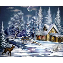 Load image into Gallery viewer, paint by numbers | House In The Snow | advanced landscapes | FiguredArt