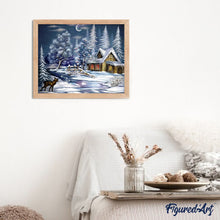 Load image into Gallery viewer, paint by numbers | House In The Snow | advanced landscapes | FiguredArt