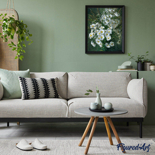 paint by numbers | White Daisy flowers | advanced flowers | FiguredArt
