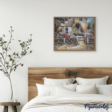 Load image into Gallery viewer, paint by numbers | Bicycle in front of the House | intermediate landscapes | FiguredArt