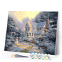 paint by numbers | House and Snowman | intermediate landscapes | FiguredArt