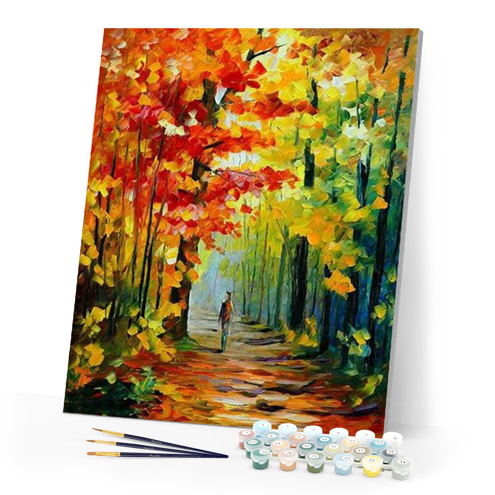 paint by numbers | Solitary walk in Forest | advanced landscapes | FiguredArt