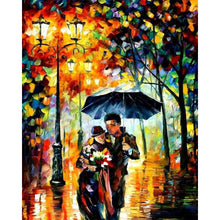 Load image into Gallery viewer, paint by numbers | Romantic couple in the Rain | advanced landscapes romance | FiguredArt