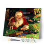 paint by numbers | Santa and Puppy | animals christmas dogs easy | FiguredArt