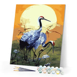 paint by numbers | Crowned cranes | animals birds cranes easy | FiguredArt