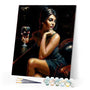 paint by numbers | Young Woman Drinking Wine | intermediate romance | FiguredArt