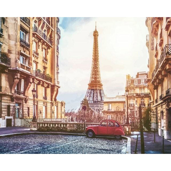 paint by numbers | Old French Car in Paris | advanced cities | FiguredArt