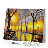 paint by numbers | Street in Winter | cities easy | FiguredArt