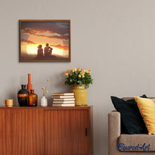 Load image into Gallery viewer, paint by numbers | Couple looking at the Sunset | easy landscapes romance | FiguredArt