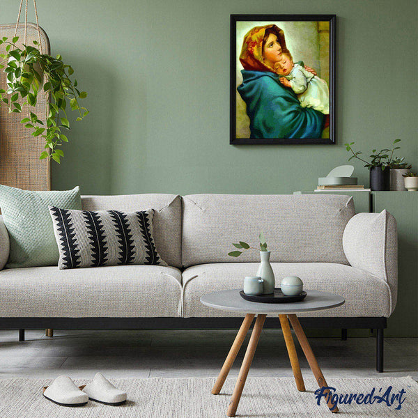 paint by numbers | Mother holding her Child | advanced religion | FiguredArt
