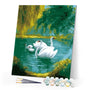 paint by numbers | Swans Family | animals birds intermediate swans | FiguredArt
