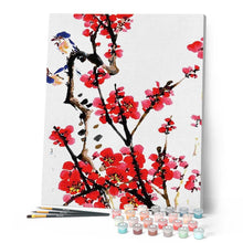 Load image into Gallery viewer, paint by numbers | Bird on a Branch | easy flowers | FiguredArt