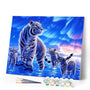 paint by numbers | Tigers in Rising Sun | animals intermediate tigers | FiguredArt
