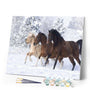 paint by numbers | Horses in the Winter snow | advanced animals horses | FiguredArt
