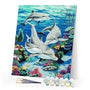 paint by numbers | Dolphin Encounter | animals dolphins intermediate | FiguredArt