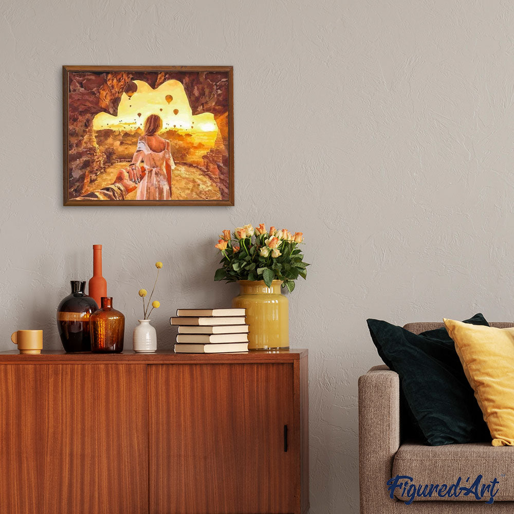 paint by numbers | Romantic Stroll Egypt | intermediate landscapes romance | FiguredArt