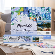 Load image into Gallery viewer, paint by numbers | Lake and Mountain reflection | intermediate landscapes | FiguredArt