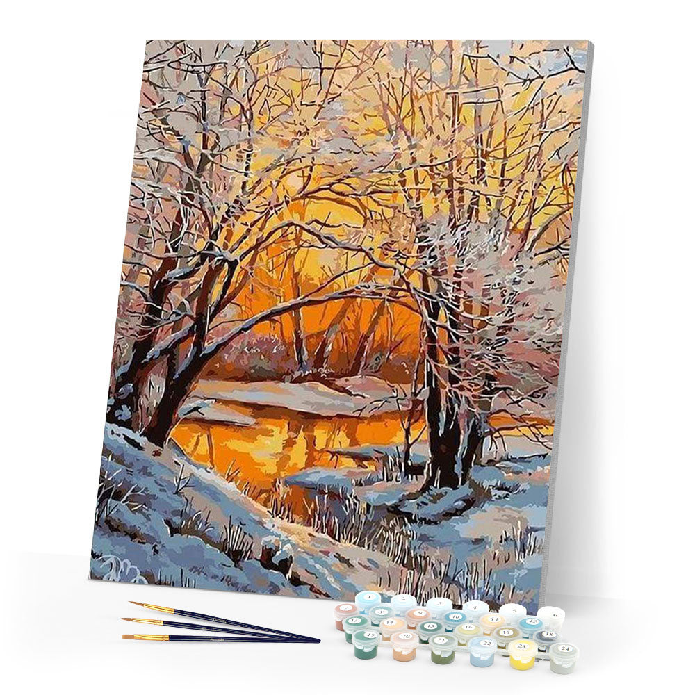 paint by numbers | Fresh Air in Winter Forest | advanced landscapes | FiguredArt