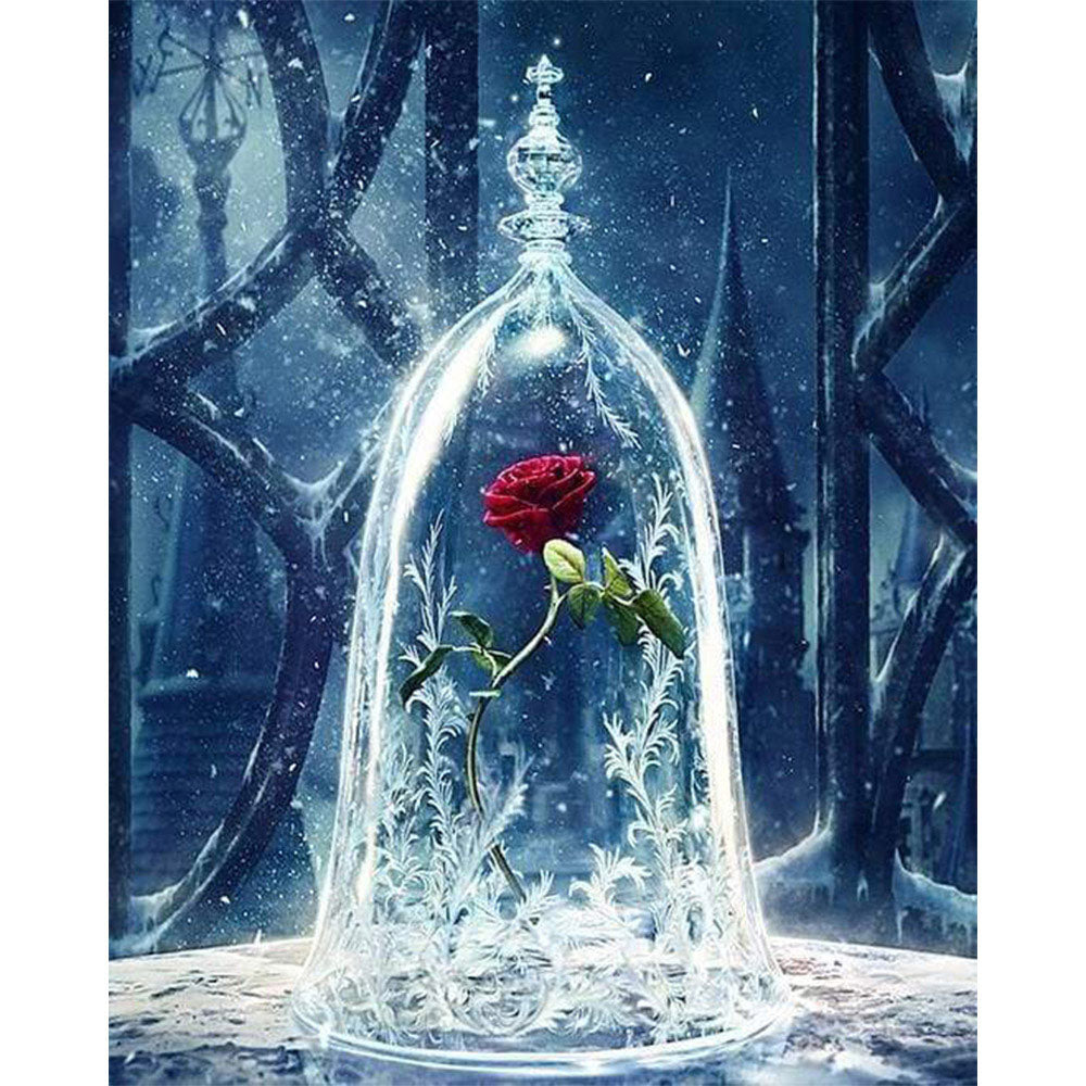 Paint by numbers - Enchanted Rose Beauty and The Beast – Figured'Art