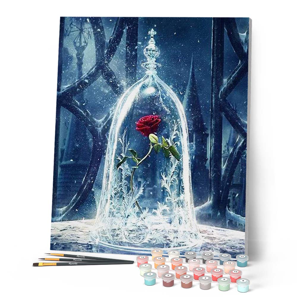 Paint by numbers - Enchanted Rose Beauty and The Beast – Figured'Art