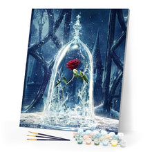 Load image into Gallery viewer, paint by numbers | Enchanted Rose Beauty and The Beast | flowers intermediate movies | FiguredArt