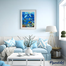 Load image into Gallery viewer, paint by numbers | Fishes and Dolphins | animals dolphins fish intermediate | FiguredArt