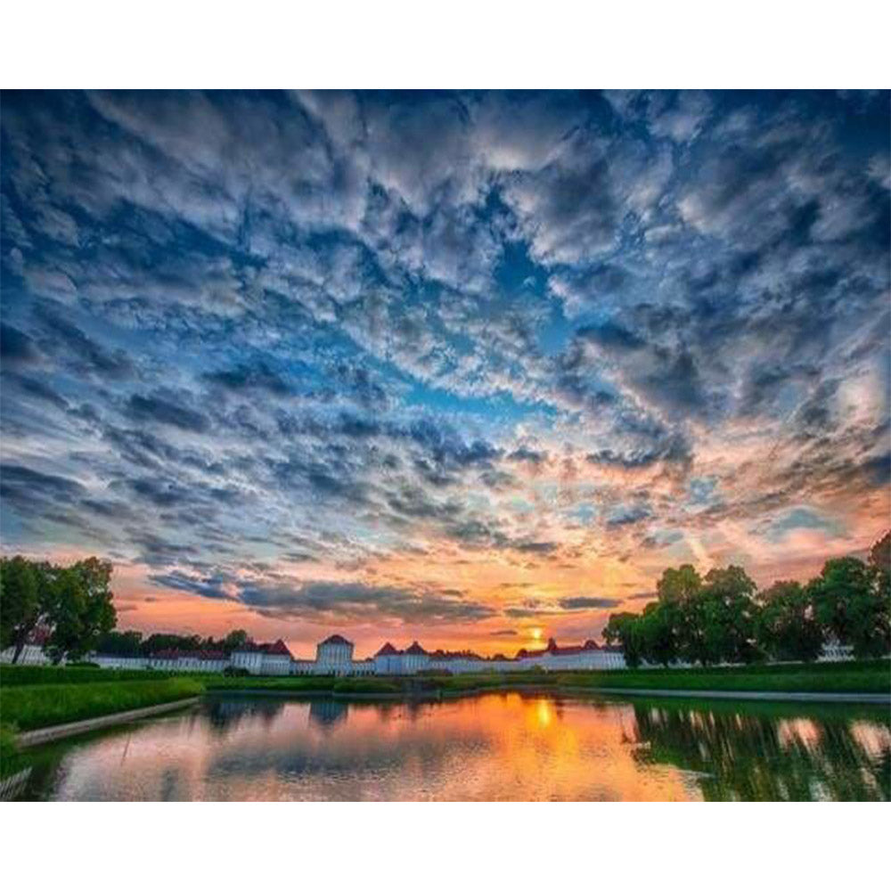 paint by numbers | Sunset on the Lake | advanced landscapes | FiguredArt
