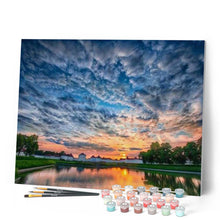 Load image into Gallery viewer, paint by numbers | Sunset on the Lake | advanced landscapes | FiguredArt