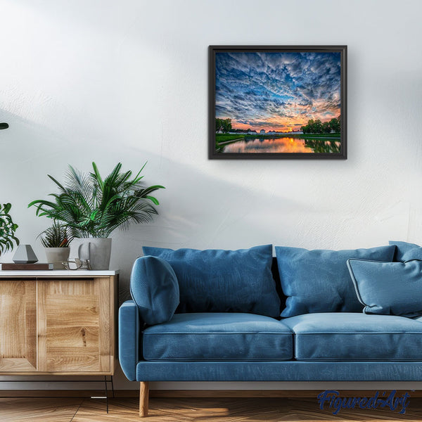 paint by numbers | Sunset on the Lake | advanced landscapes | FiguredArt