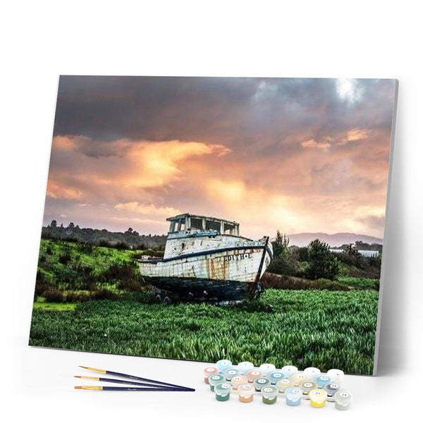 paint by numbers | Old boat | advanced ships and boats | FiguredArt