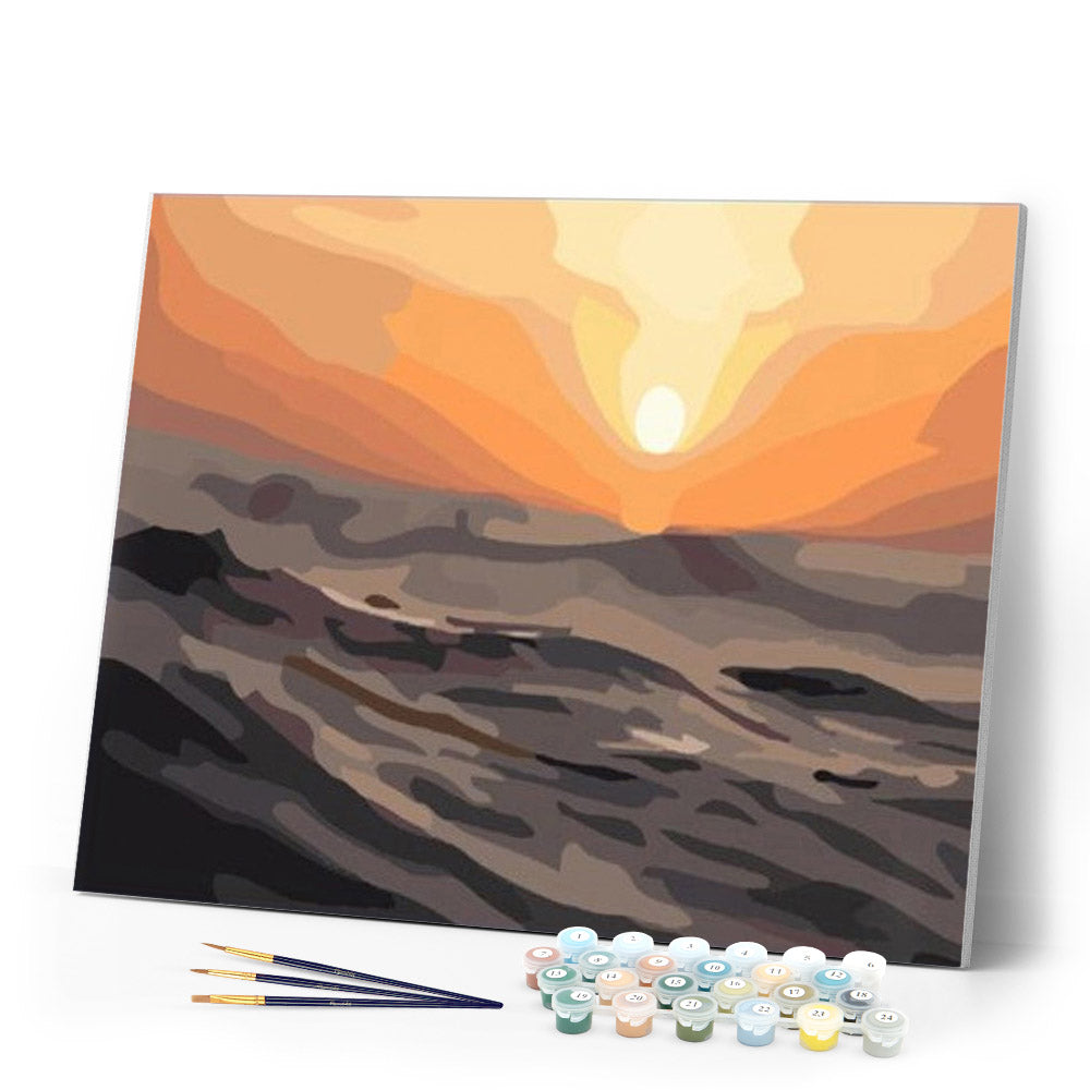 paint by numbers | Desert Sunset | intermediate landscapes | FiguredArt