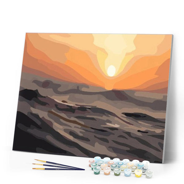 paint by numbers | Desert Sunset | intermediate landscapes | FiguredArt