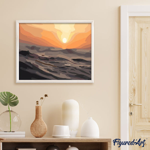 paint by numbers | Desert Sunset | intermediate landscapes | FiguredArt