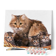 Load image into Gallery viewer, paint by numbers | Cat and kittens | advanced animals cats | FiguredArt