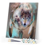 paint by numbers | Wolves and Feathers | advanced animals wolves | FiguredArt
