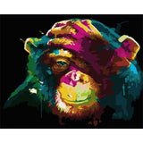 paint by numbers | Multicolor Monkey | animals intermediate monkeys | FiguredArt