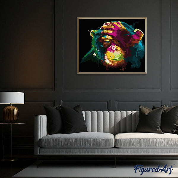 paint by numbers | Multicolor Monkey | animals intermediate monkeys | FiguredArt