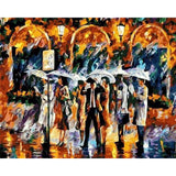 paint by numbers | Waiting for the bus in the Rain | advanced cities | FiguredArt