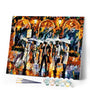 paint by numbers | Waiting for the bus in the Rain | advanced cities | FiguredArt