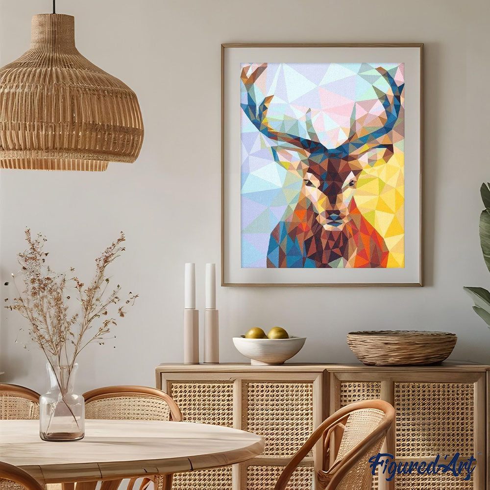 paint by numbers | Modern Reindeer | animals deer easy | FiguredArt
